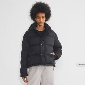 Black Aritzia Superpuff Cropped Jacket